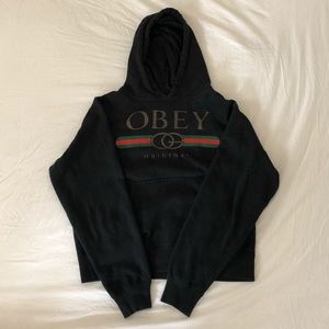 RARE Obey Gucci style black hoodie